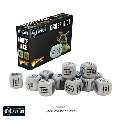 Warlord Games Bolt Action: Orders Dice Pack - Grey WLG 402616008