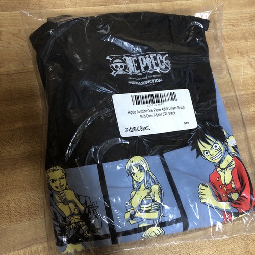 Ripple Junction Adult Unisex One Piece Group Grid Crew T-shirt Size 3XL New