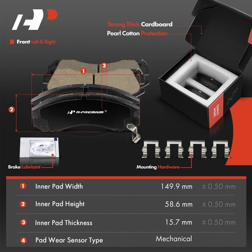 12x Front & Rear Drilled Brake Rotor & Brake Pad for Mitsubishi Lancer 2009-2015