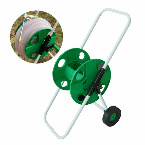 164 ft Water Hose Pipe Reel Holder Garden Hose Storage Cart Pipe Carrier Wheels