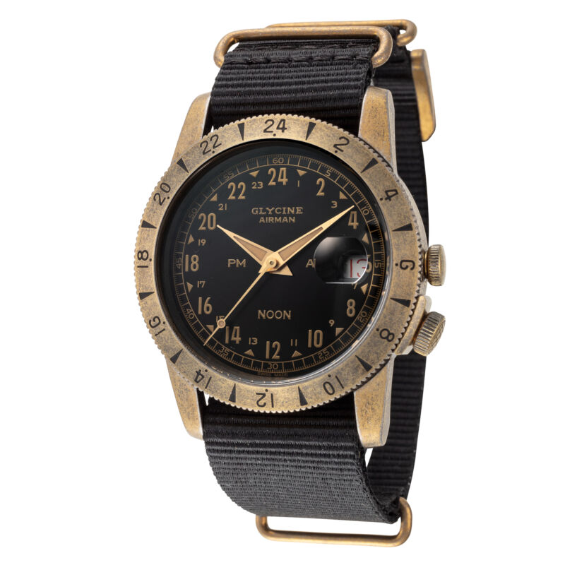 Glycine Men GL0379 Airman Vintage Noon 40mm Automatic Watch