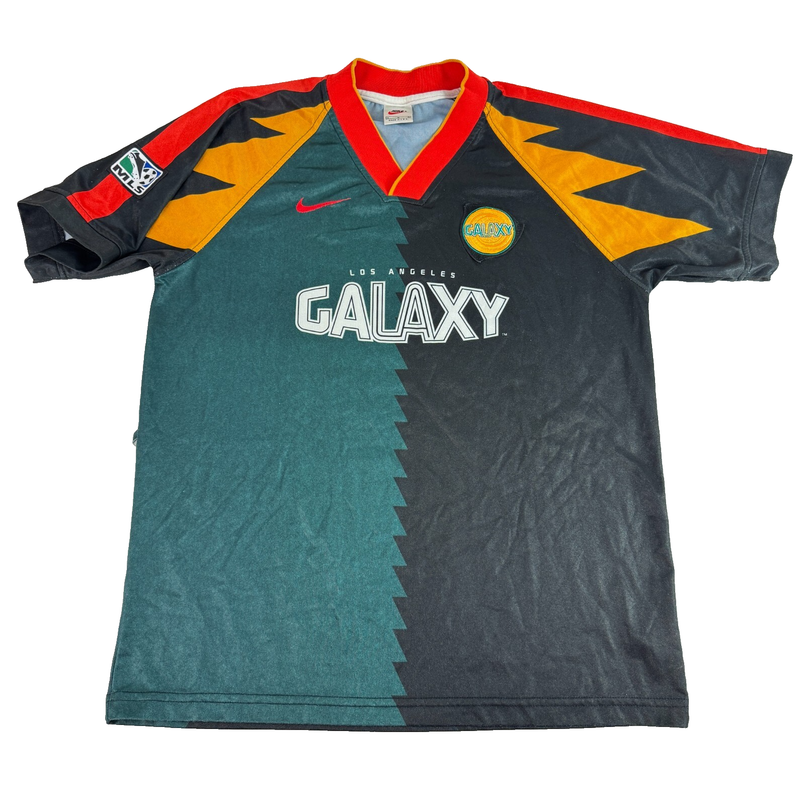 Vintage 90s Nike LA Galaxy Home Soccer Jersey MLS Inaugural