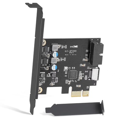 PCIe x1 to 19Pin USB 3.0 Header and Type E (A Key) Card,USB Front Panel Adapt...
