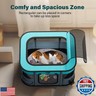 Puppy Playpen Cat Dog Crate: Play Pen Indoors Pet Playpens Portable Foldable Cage Kennel House for Small Kitten Rabbit Guinea Pig Hamster with Food Bowl (Grey, S, 1)
