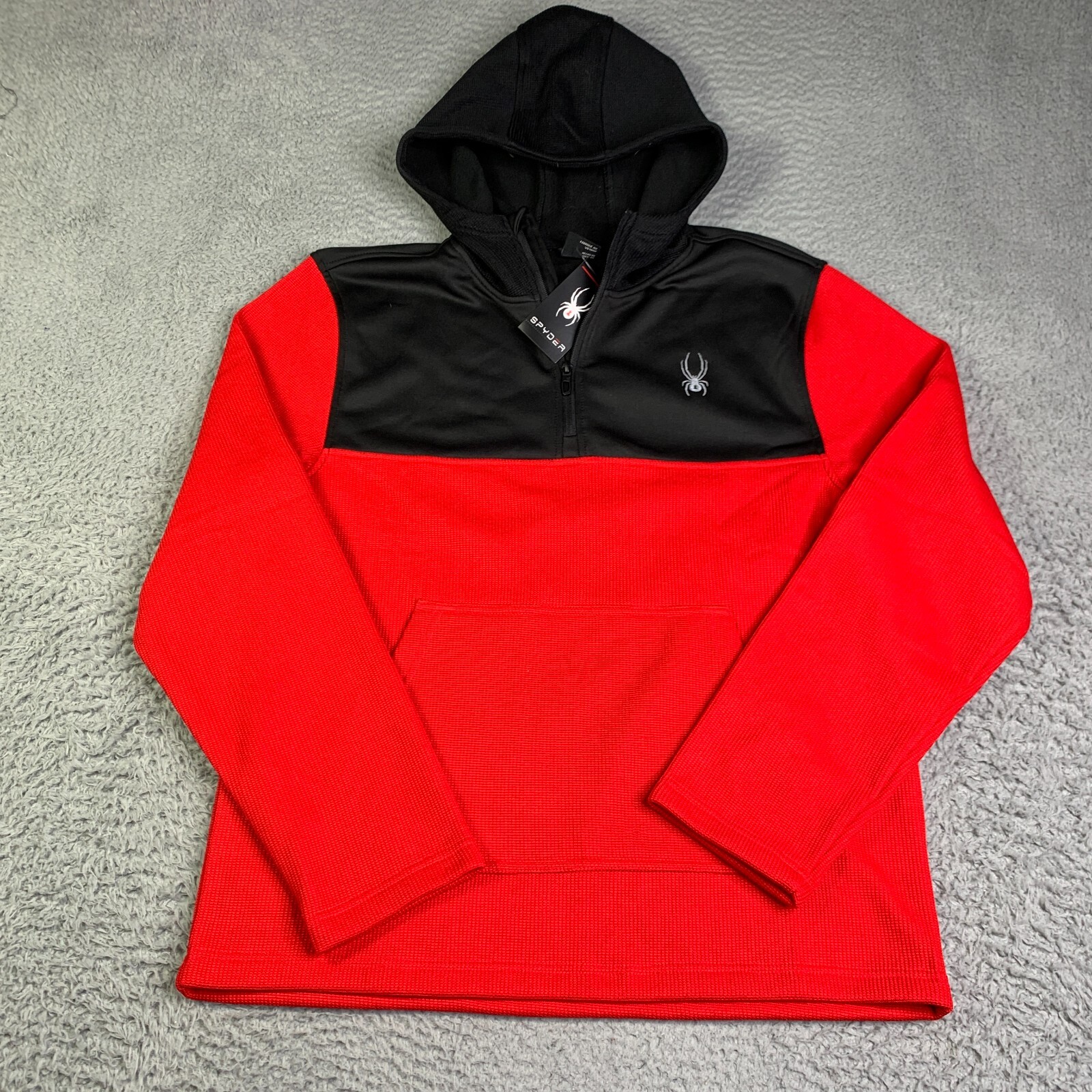 Spyder Hoodie Sweatshirt Adult Large Red Black Pullover