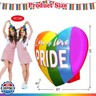 inslife 5FT Pride Month Rainbow Inflatable Heart, LGBTQIA Blow up Yard Flag Rainbow Party Decoration for Community Support Pride Month Wedding Indoor Outdoor