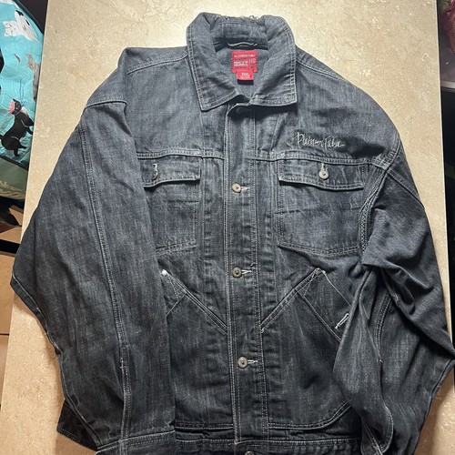 Vintage Mens Platinum Fubu Dumb Donald Heavy Denim Jacket