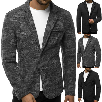 Sakko Klassische Business Jackett Blazer Jacke Anzug Herren OZONEE O/7309