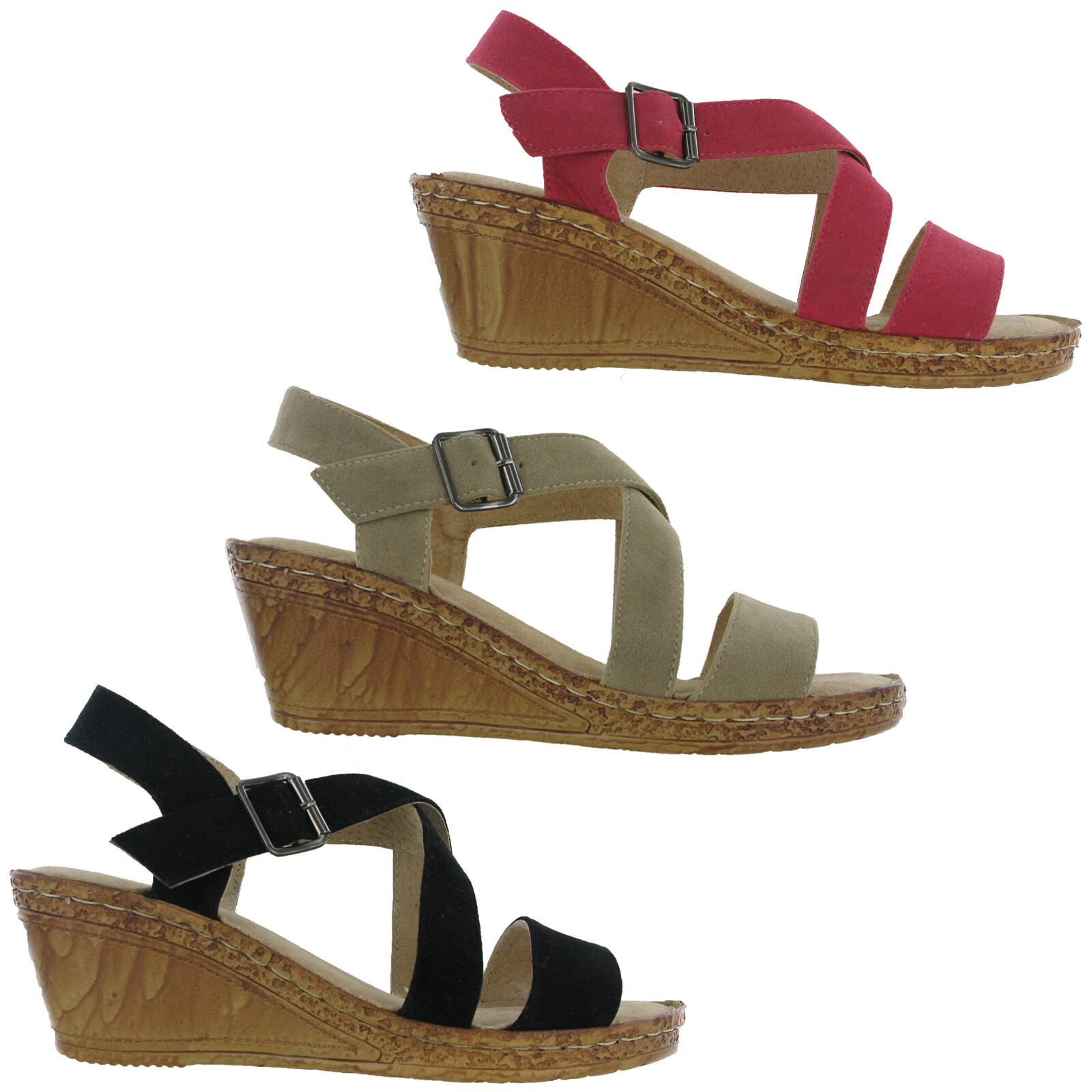 cushion wedge sandals
