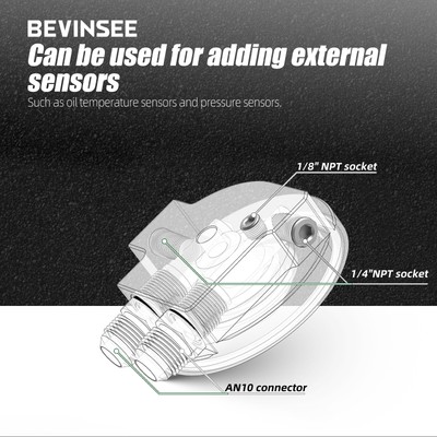 BEVINSEE For BMW E36 M3 E34 M50 S50 S52 S54 Engine Oil Cooler Adapter - Black