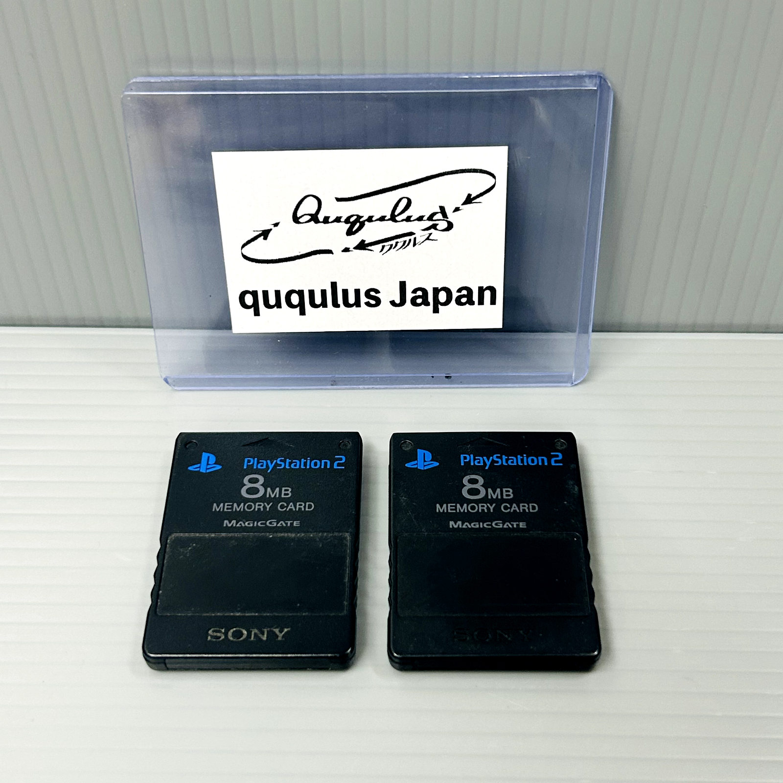 Set of 2 Sony Playstation 2 PS2 Official OEM 8mb Memory Card