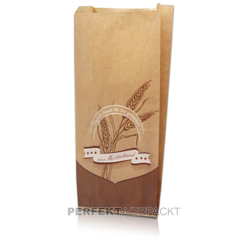 1000 Faltenbeutel 12x5x23cm #418 BÃ¤Ckerbeutel PapiertÃ¼Ten 