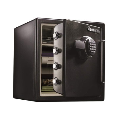 SentrySafe Fireproof and Waterproof Black Steel Home Safe with Digital Keypad...