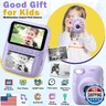 Kids Camera Instant Print, Holiday Birthday Graduation Gifts for Girls and Boys 5-7,Video Digital Kid Photo Camera with 3 Rolls Print Paper, Toddler Toys for 3-12 Years Old (Purple)