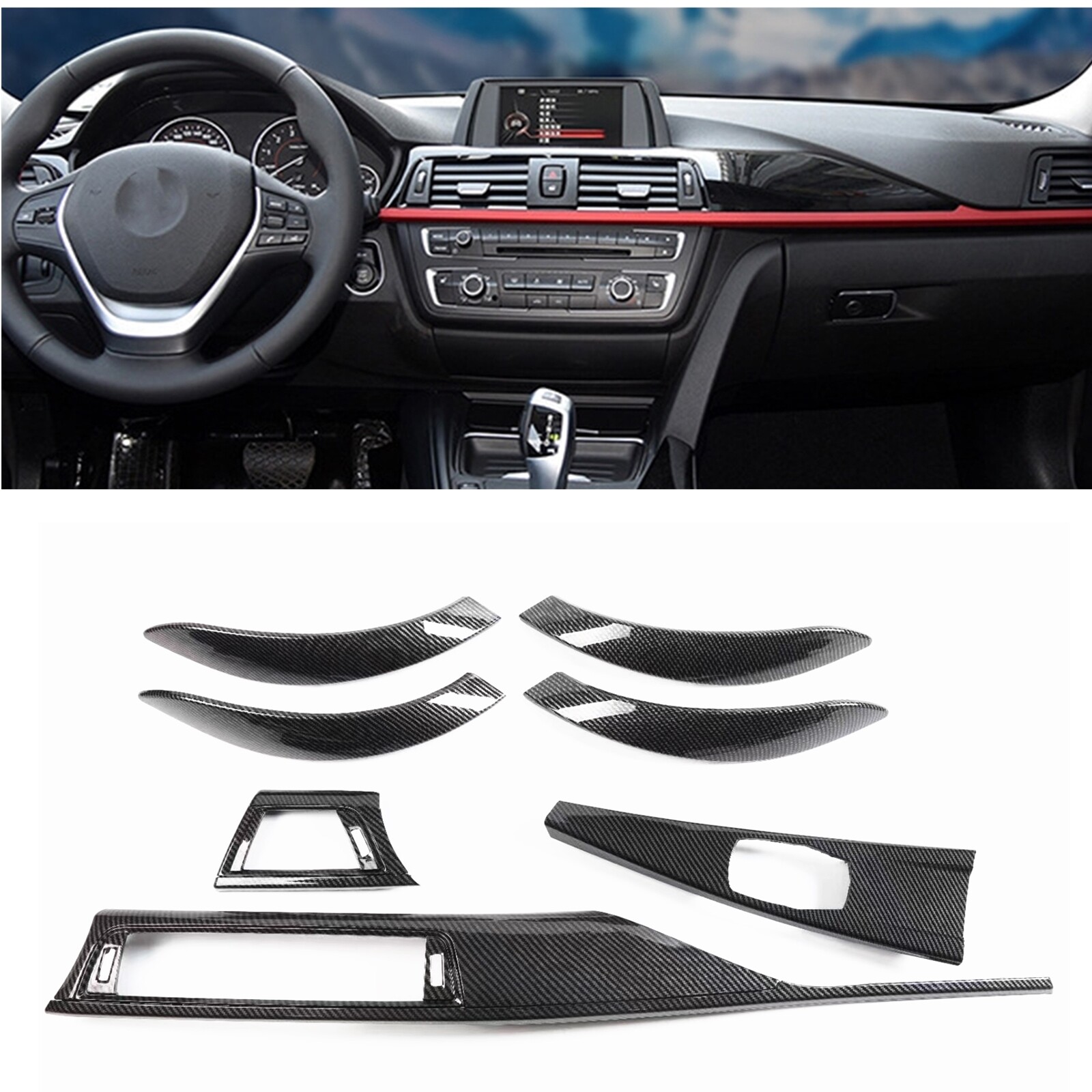  F31 F30 インテリアパネル　内装　sports Front Center Console Decorative Interior Trim Cover For BMW F30