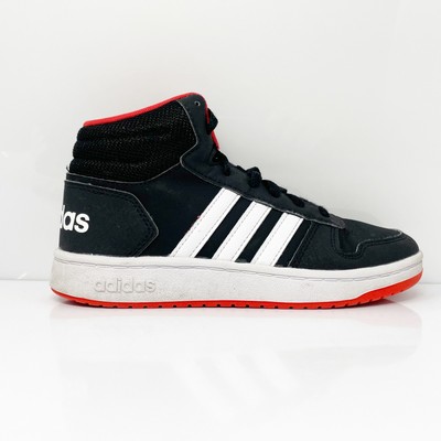 

Adidas Boys Hoops 2.0 Mid B75743 Черные кроссовки для баскетбола, размер 2, Черный, Hoops 2.0 Mid