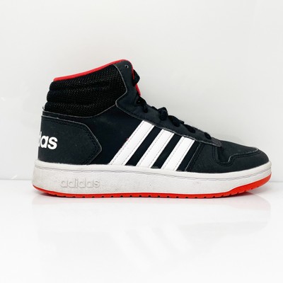 Adidas Boys Hoops 2.0 Mid B75743 Черные кроссовки для баскетбола, размер 2