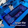 JMIYAV Black Gaming Mouse Pad RGB Mousepad Non-Slip Rubber Base Extra Large Cool XL Computer Desk Pad Gaming Accessories Gaming Setup LED Light Up Extended Big Mouse Pad for Gamer (31.5x12In)