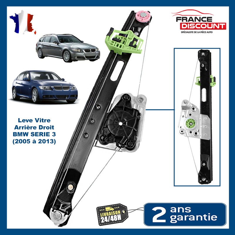 Leve Vitre Arriere Droit Passager Pour Bmw Serie 3 E90 E91 Touring 67626927026