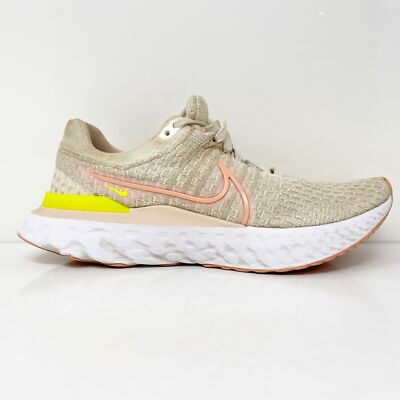 Nike Womens React Infinity Run FK 3 DD3024-102 Серые кроссовки для бега, размер 8,5