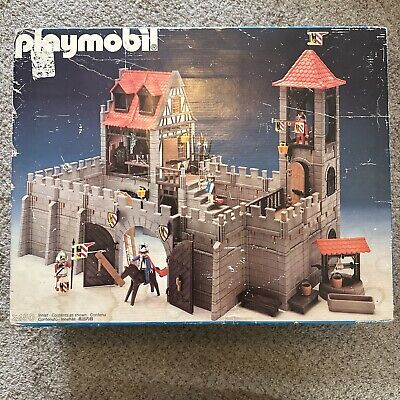 RARE! Playmobil 3450 Knights Castle Playset Incomplete With Box And Instructions
