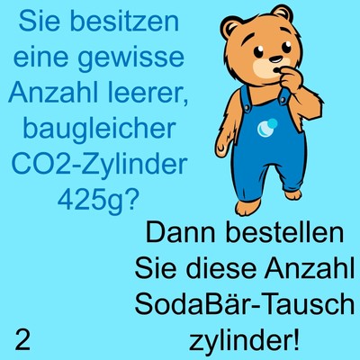 CO2 Zylinder Tausch-Box 6 x 425g (60 l) passend für alle Geräte by SodaBär 