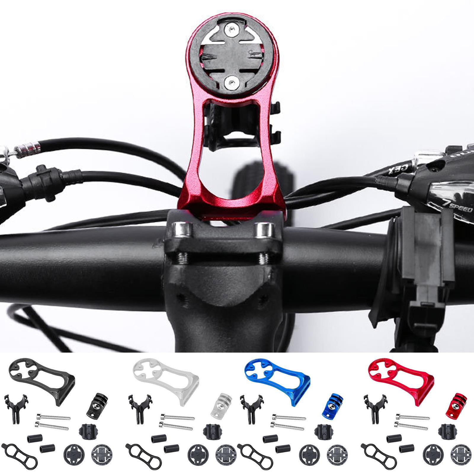 Bike Stem Extension Computer Out Front Mount Holder For Garmin Bryton Cateye