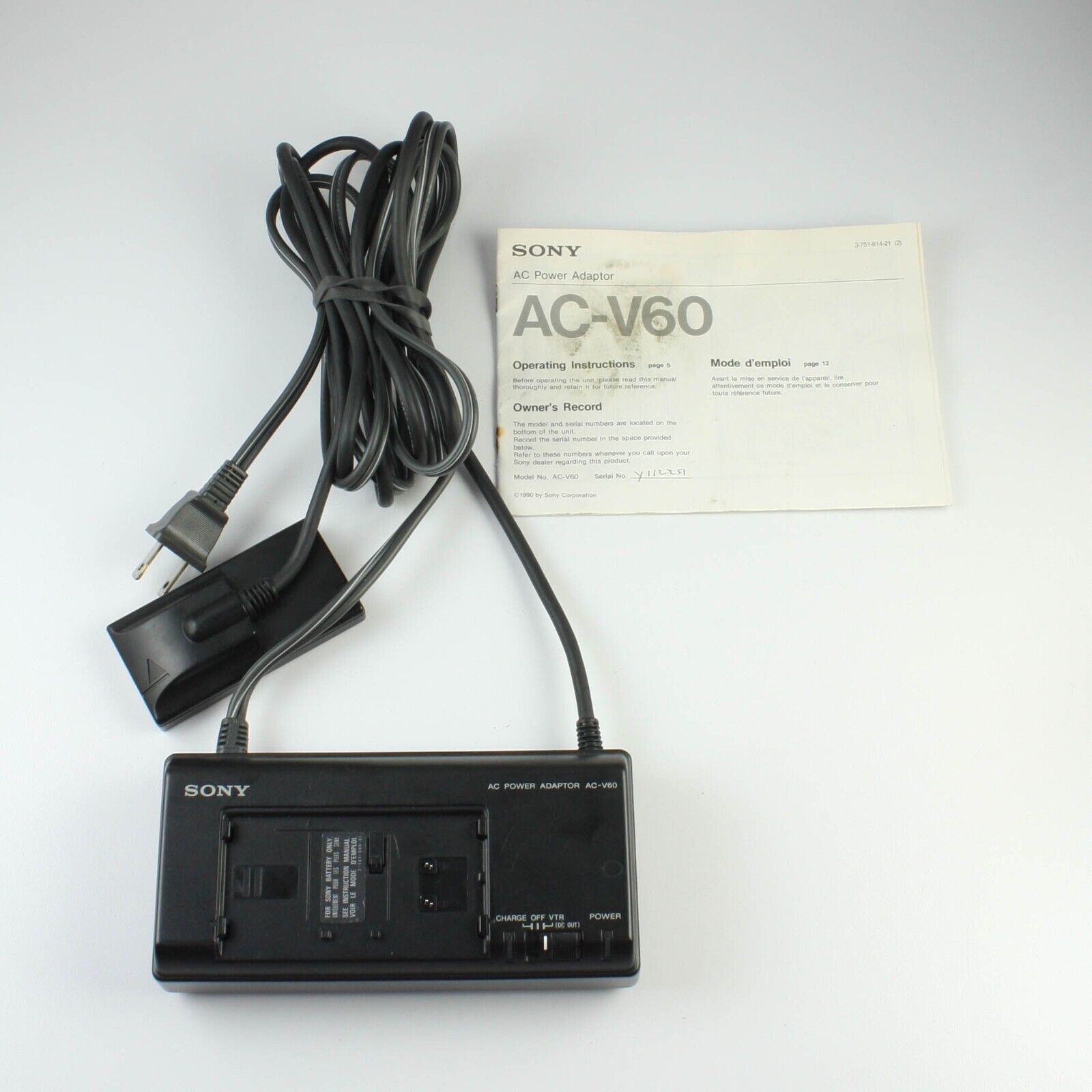 Sony AC Power Adapter/Adaptor - AC-V60 for Handycam Video8 Parts/Repair | eBay Sony AC Power Adapter/Adaptor - AC-V60 for Handycam Video8 Parts/Repair | eBay