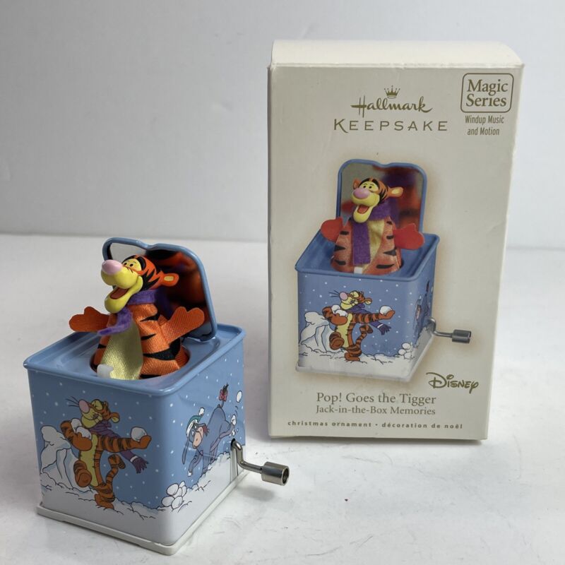 Hallmark Keepsake 2007 Pop Goes The Tigger Disney Jack In The Box Ornament