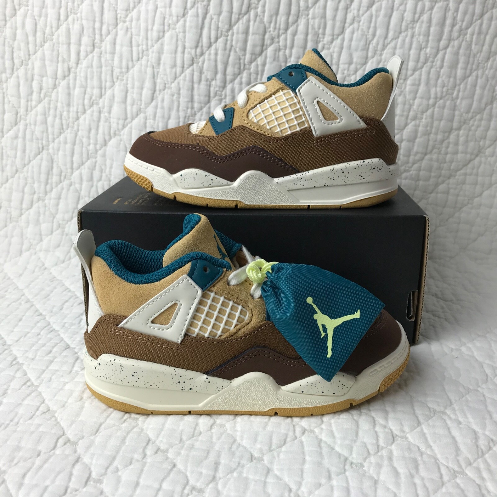 Air Jordan 4 Retro (TD) Shoes Toddler Kids SZ 9C Cacao Wow/Geode