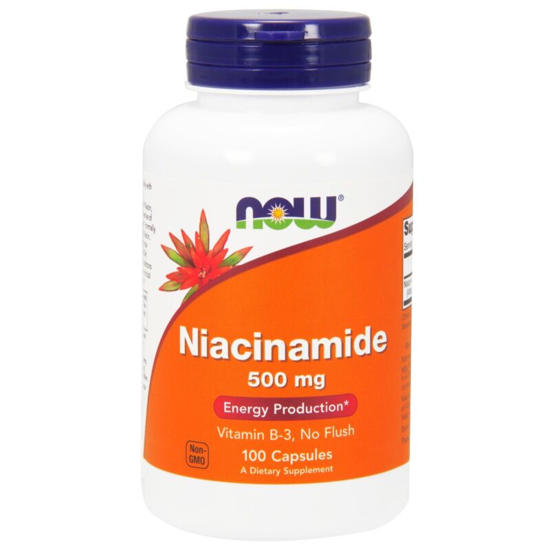 Now Foods Niacinamide (B-3), 500 Mg, 100 Capsules