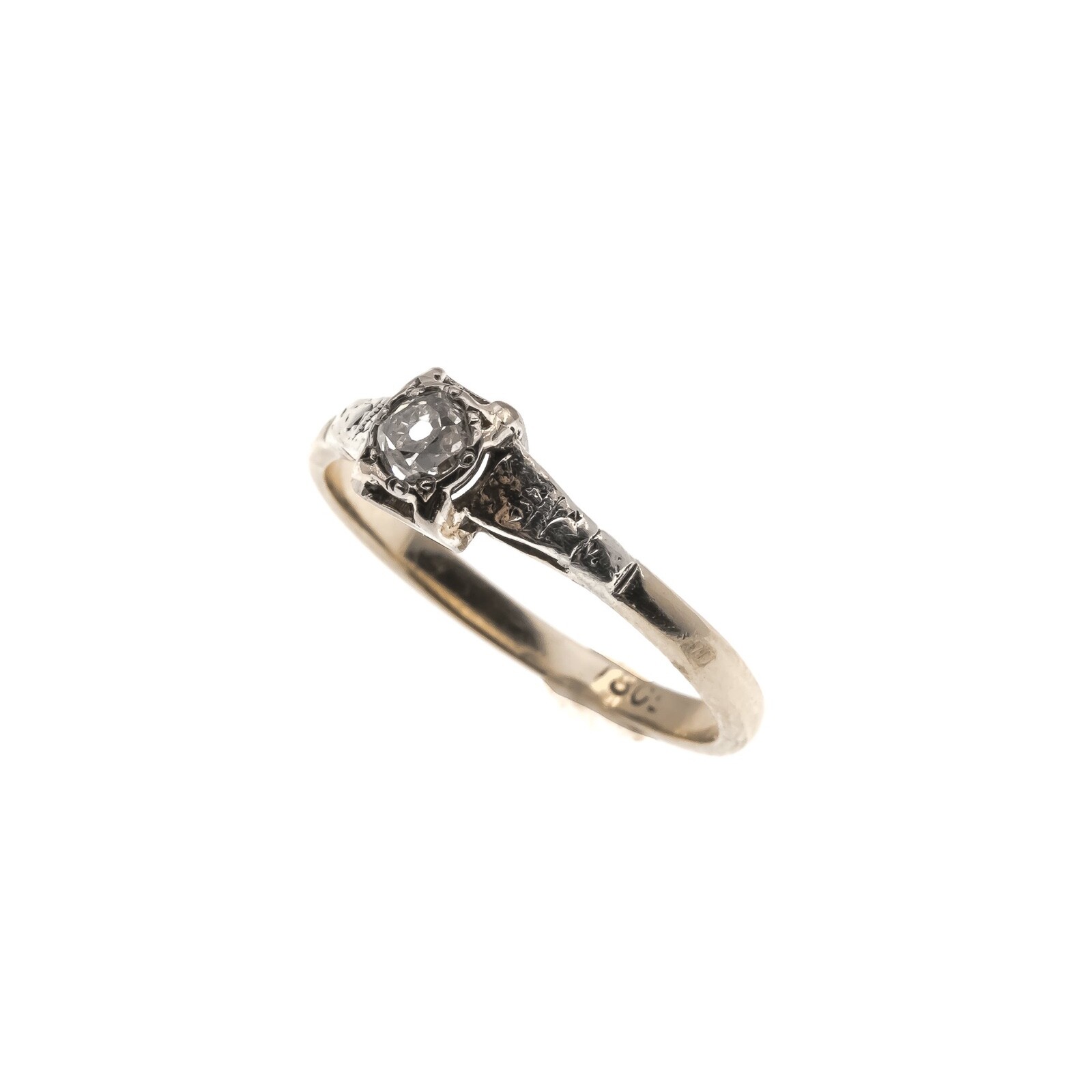 Forever - Art Deco 18K Platinum Diamond Solitaire Ring