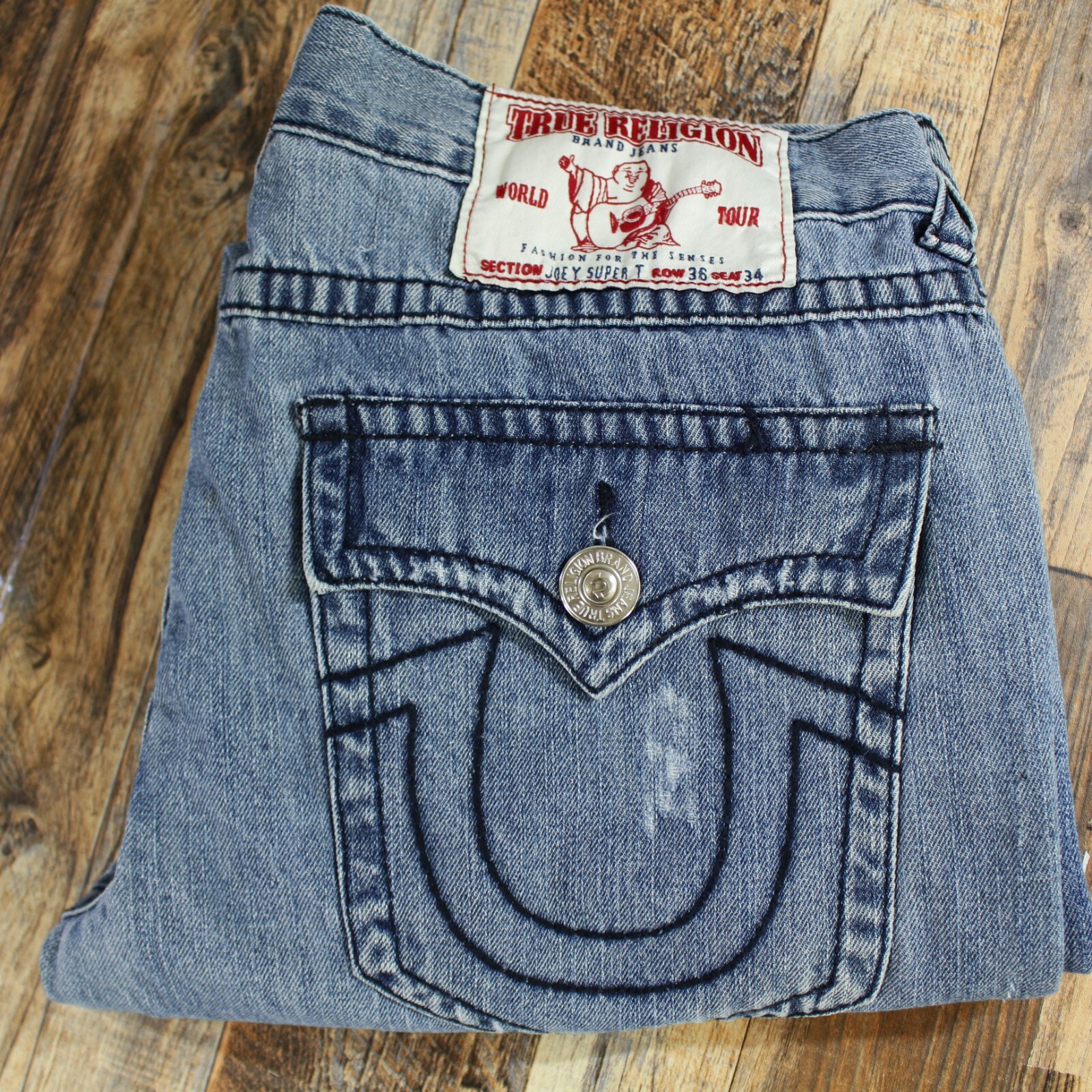 USA製 TRUE RELIGION 26 古着 刺繍 ジーンズ