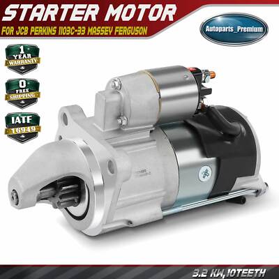Starter Motor for JCB 530 540 Perkins 1103C-33 Massey Ferguson 3.2kW 12V 10T CW