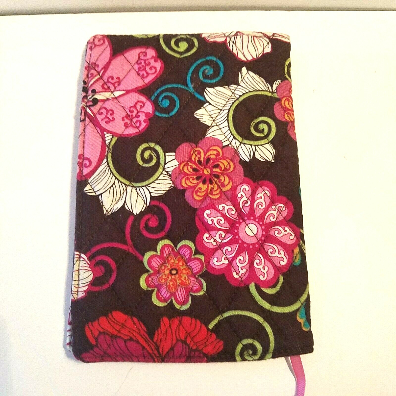 Vera Bradley Paperback Book Cover Mod Floral Pink Retired 8
