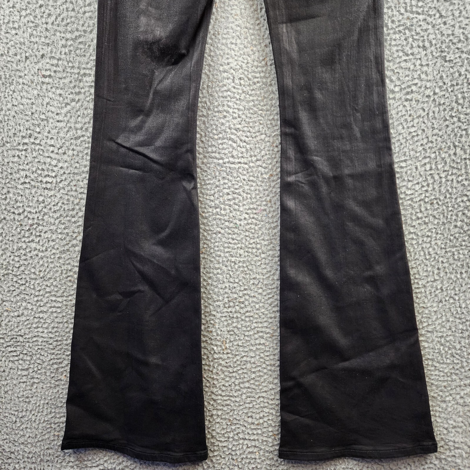 FRAME Le Flare De Françoise High Rise Stretch Flare Jeans Women's 24 Black - Picture 5 of 15