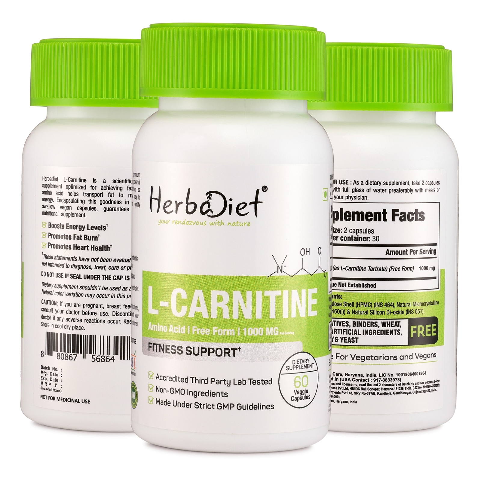 L-Carnitine L-Tartrate Capsules Stimulant Free Fat Burner Weight Loss  Supplement | eBay