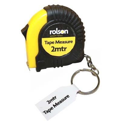 Rolson 2m Retractable Tape Measure Grip Lock Measuring Tape Metric Imperial