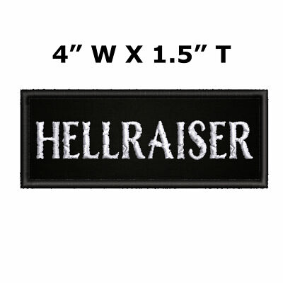 Hellraiser Patch 4" Embroidered Hook Loop Applique Horror Badge Halloween