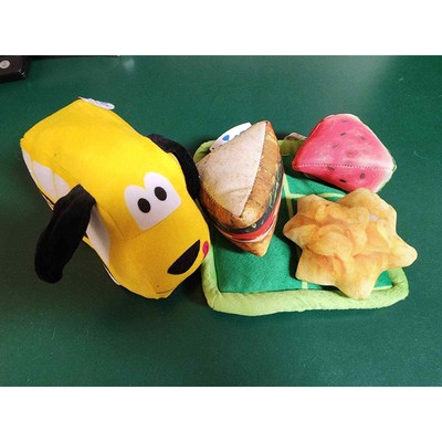 Squeaky School Bus & Lunch Plate Toy Set for Your Special Furry Friend!