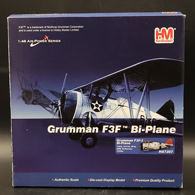 Hobby Master 1/48 Grumman F3F Bi-Plane VF-5 USS Yorktown 1930's HA7307 New