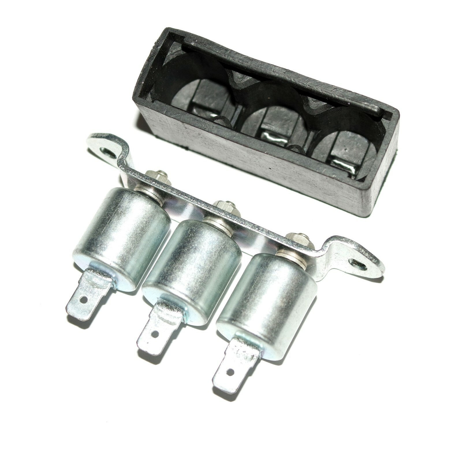 For Norton Triumph BSA A50 Twin Condenser Pack With Cover & Bracket  47638  