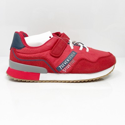 

Off Brand Girls Seven Five Red Low Top Hook And Loop Повседневная обувь Кроссовки Sz 4, Красный