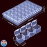 SJZQ 2 Pack 28 Grids classification Plastic Organizer Boxes, for diamond painting,Bead Art, Jewelry, Ear studs, pigment sandand Small Items