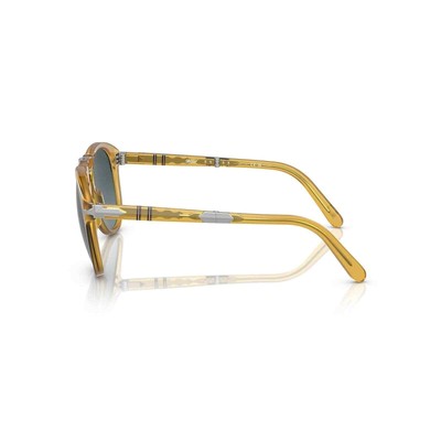 Pre-owned Persol Steve Mcqueen 714sm 204/s3 Opal Yellow Blue Polarized Sunglasses Folding
