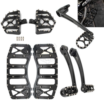 MX Style Foot Pegs Floorboards Shift Levers For Harley Touring Road Glide 14-23