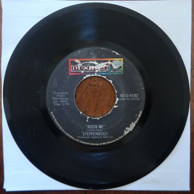 STEPPENWOLF ROCK ME/JUPITER CHILD DUNHILL ABC RECORDS VINYL 45 VG 30-4