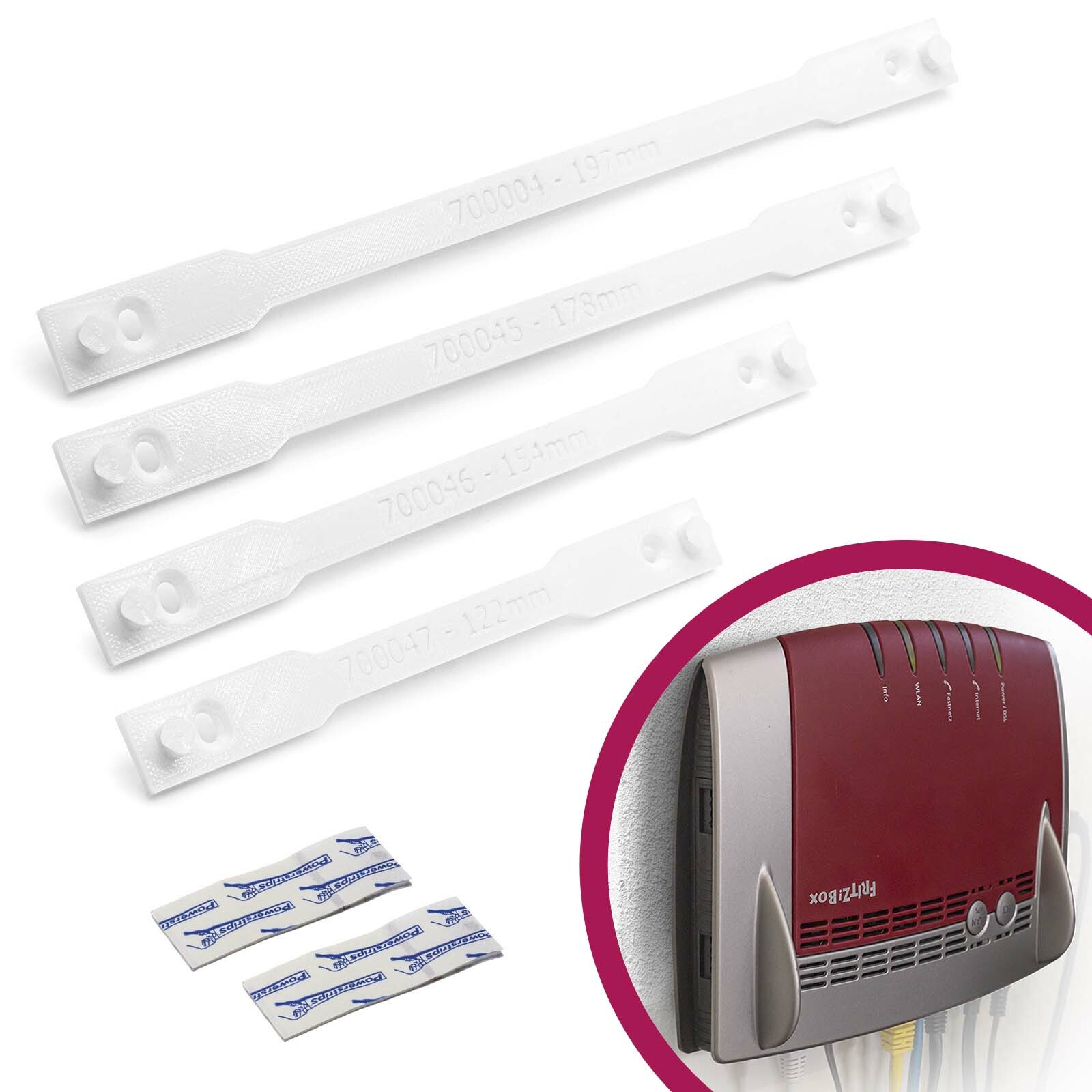 MOBILEFOX Router Wandhalterung Wand Halter 122mm Halterung f/ür Fritzbox 4020