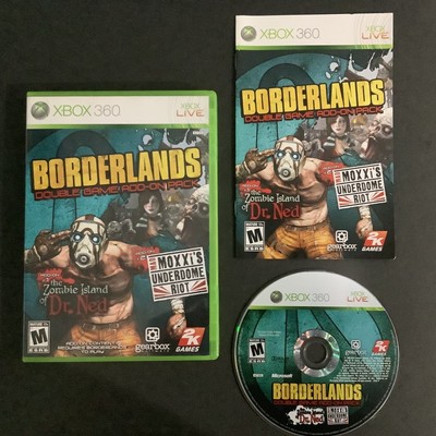 Borderlands Double Game Add-On Pack Microsoft Xbox 360 Complete w/ Manual