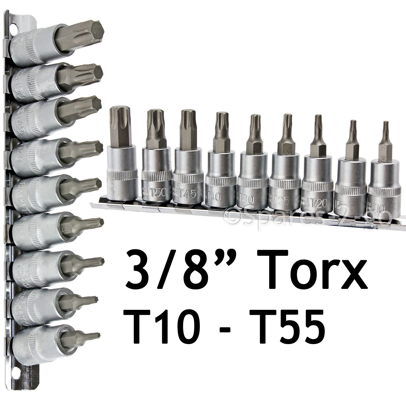 3/8" Drive Torx Socket Bits Security 6 Point Star Chrome Bit Sockets